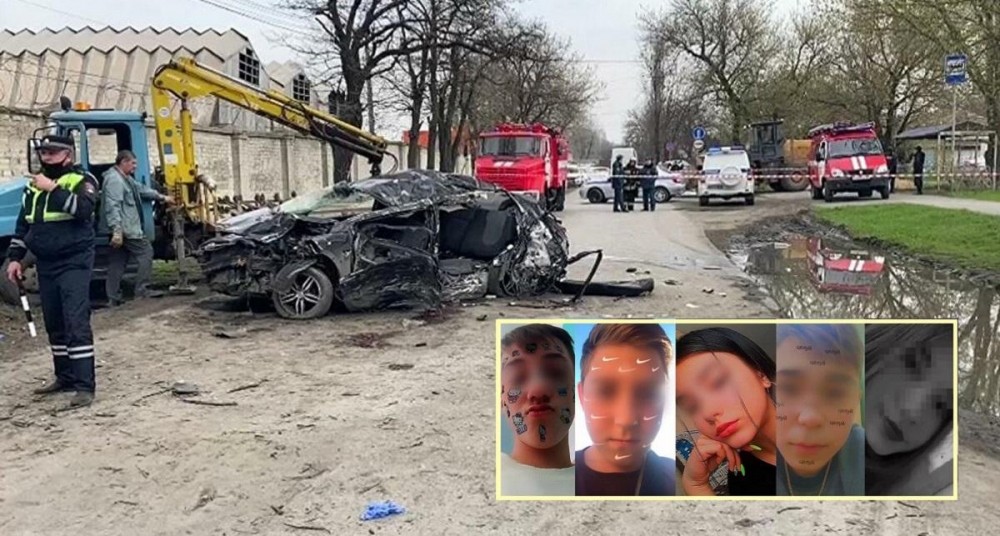 Trei băieţi şi două fete au murit într-un accident rutier. Șoferul de 14 ani a luat cheile maşinii noaptea, când părinții dormeau